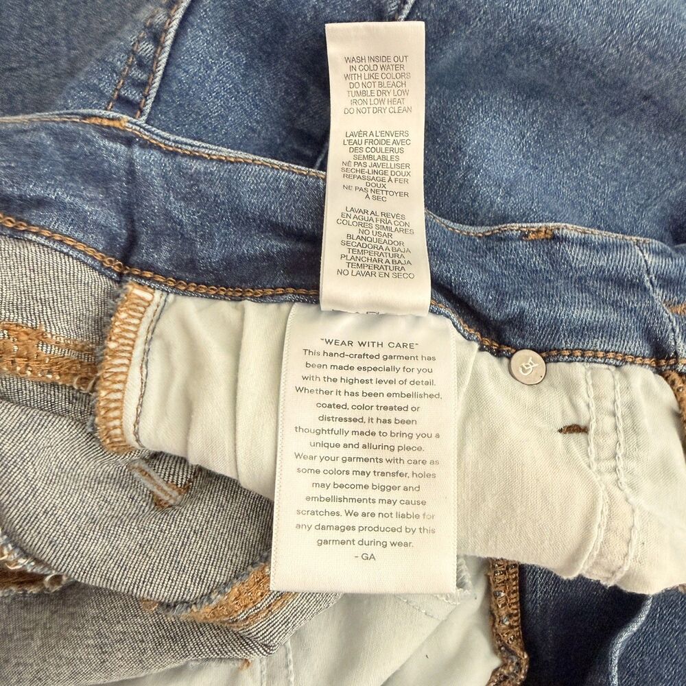 Good American Jeans Women’s 6/28 Blue Good Petite Flare Mid Rise Stretch Denim - Picture 5 of 10